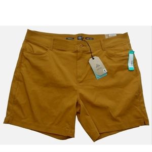 NWT prAna 20W 7" Halle Short Plus II Earthbound Midrise Hiking Stretch 1971192